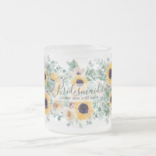 Caneca De Café Vidro Jateado Casamento Eucalyptus Greenery