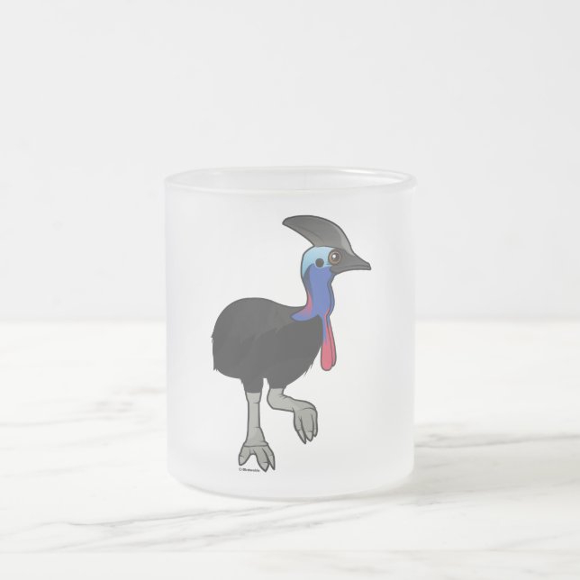 Caneca De Café Vidro Jateado Cassowary do sul (Centro)