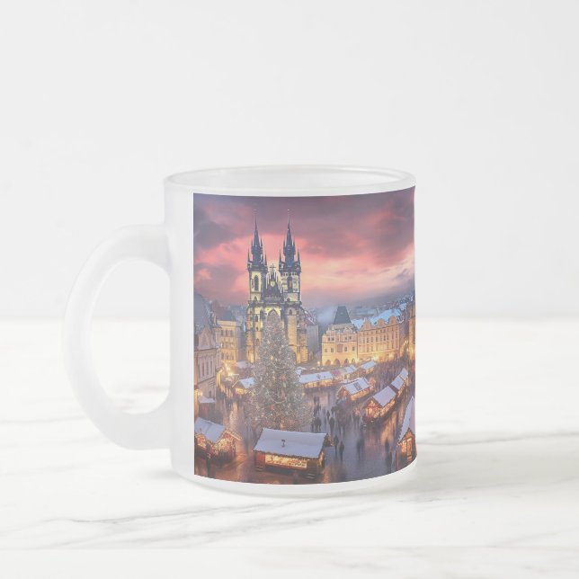 Caneca De Café Vidro Jateado Castelo de Praga (Esquerda)
