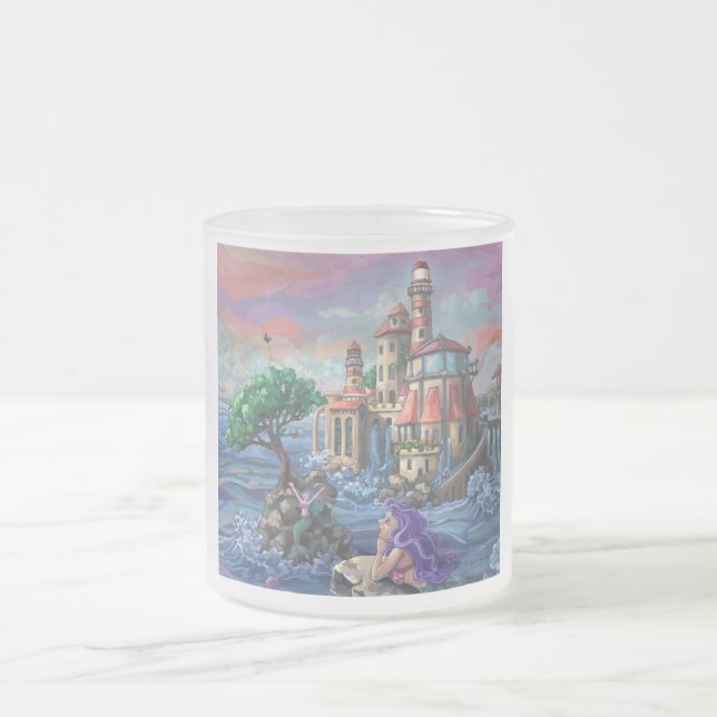 Caneca De Café Vidro Jateado Castelo de Sereia (Centro)