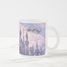 Caneca De Café Vidro Jateado Castelo de Unicórnio