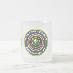 Caneca De Café Vidro Jateado Cavalaria segundo blindada 