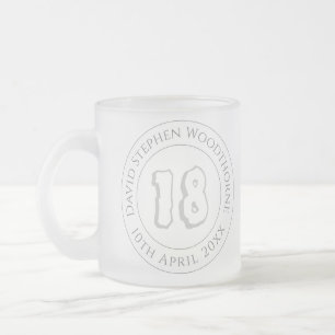 Caneca De Café Vidro Jateado Celebração comemorativa de aniversário personal