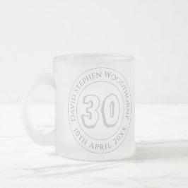 Caneca De Café Vidro Jateado Celebração Comemorativa de Aniversário Personaliza