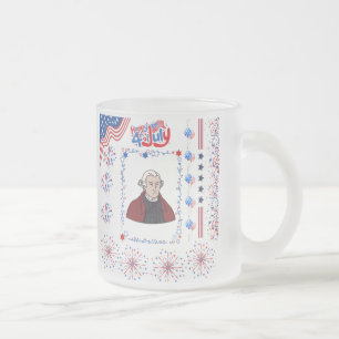 Caneca De Café Vidro Jateado Celebração da Nação das Luzes