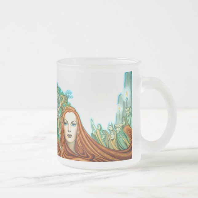 Caneca De Café Vidro Jateado Célula de vidro de Fosco mágico (Direita)
