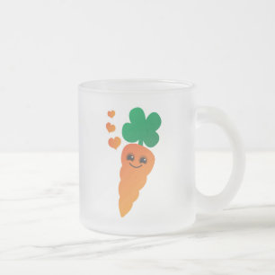 Caneca De Café Vidro Jateado Cenoura