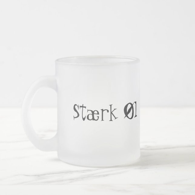 Caneca De Café Vidro Jateado Cerveja Forte (Esquerda)