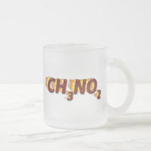 Caneca De Café Vidro Jateado CH3NO2 - Nitro