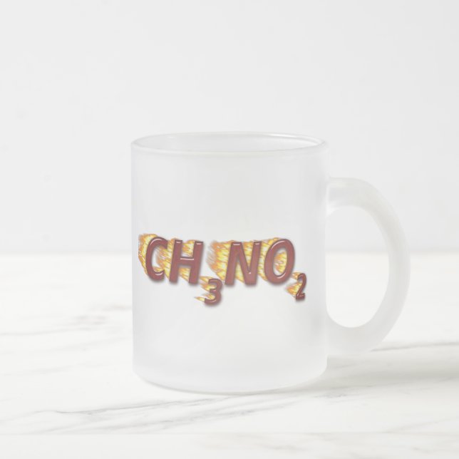 Caneca De Café Vidro Jateado CH3NO2 - Nitro (Direita)