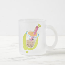 Caneca De Café Vidro Jateado Chá de Boba