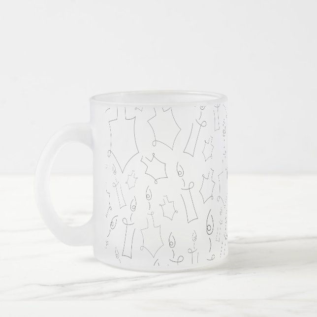 Caneca De Café Vidro Jateado Chanukah (Esquerda)