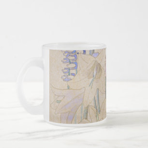 Caneca De Café Vidro Jateado Charles Rennie Mackintosh - Mont Louis - flor
