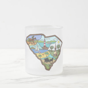 Caneca De Café Vidro Jateado Charleston Columbia South Carolina Myrtle Beach