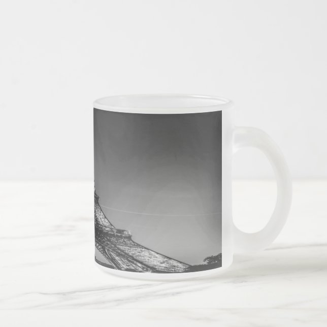 Caneca De Café Vidro Jateado Chávena Volta Eiffel (296 ml - 10 oz) #32 (Direita)