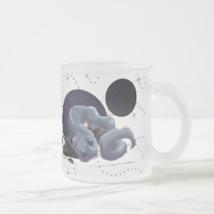 Caneca De Café Vidro Jateado Chibi Sirius