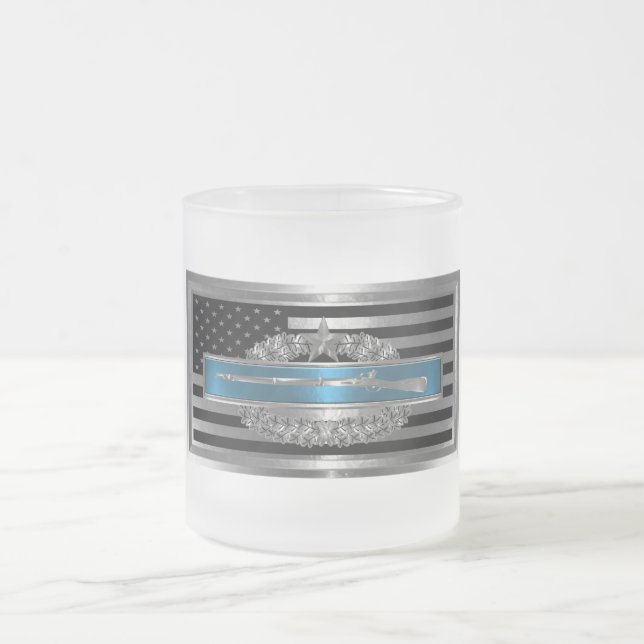 Caneca De Café Vidro Jateado CIB com estrela de combate (Centro)