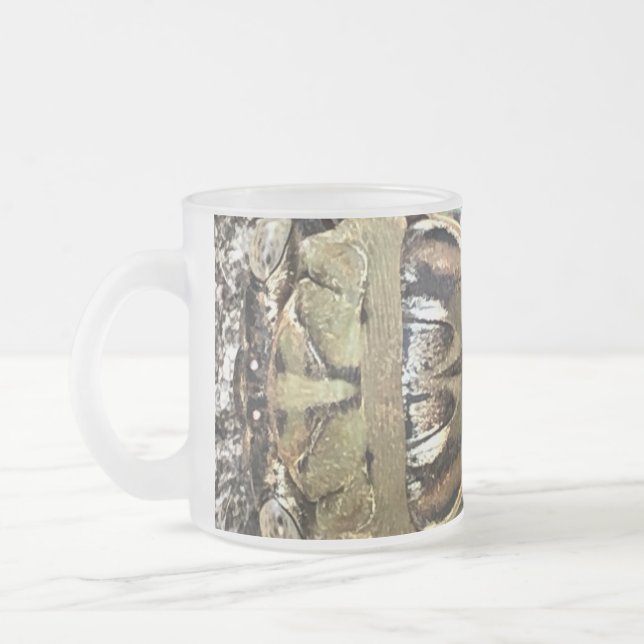 Caneca De Café Vidro Jateado Cicada (Esquerda)