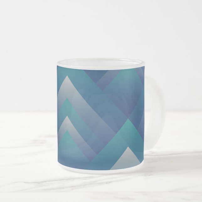 Caneca De Café Vidro Jateado cinza de marinho (Frente Esquerda)