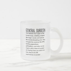 Caneca De Café Vidro Jateado Cirurgião geral