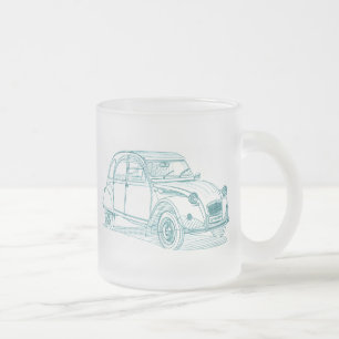 Caneca De Café Vidro Jateado Cit 2CV