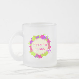 Caneca De Café Vidro Jateado Citação de Stranger Things em estilo de programa d