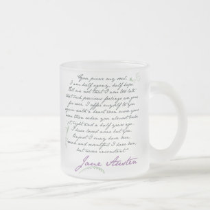 Caneca De Café Vidro Jateado Citações #1 da persuasão de Jane Austen