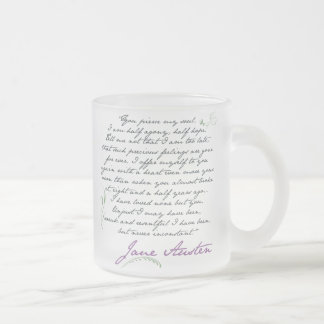 Caneca De Café Vidro Jateado Citações #1 da persuasão de Jane Austen