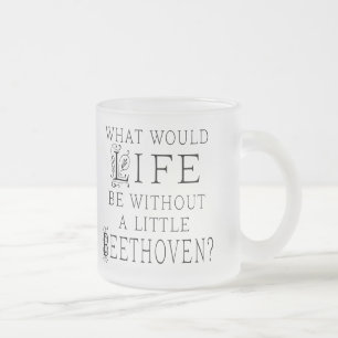 Caneca De Café Vidro Jateado Citações engraçadas da música de Ludwig Beethoven