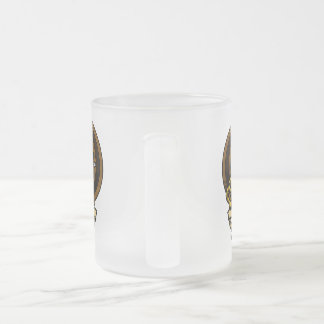 Caneca De Café Vidro Jateado Clan Bruce Crachá e Crest escoceses | Casaco de ar