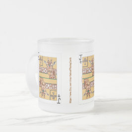 Caneca De Café Vidro Jateado Clássico Mug, Jack of Clubs: Girafa