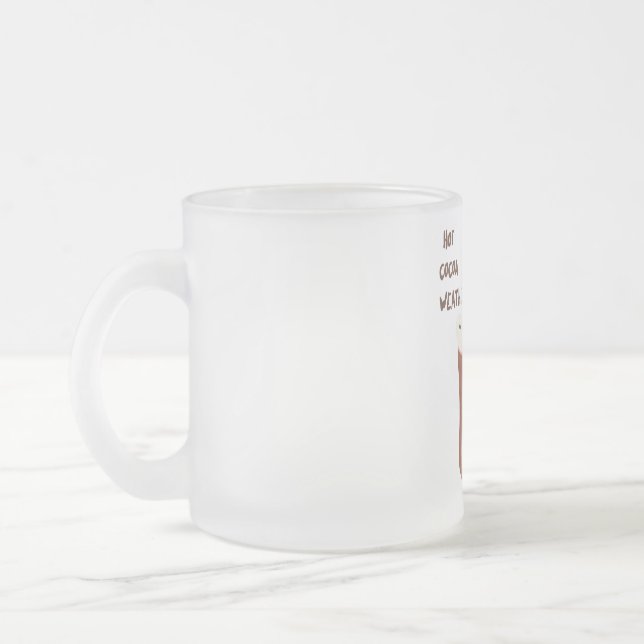 Caneca De Café Vidro Jateado Clima quente com cacau (Esquerda)