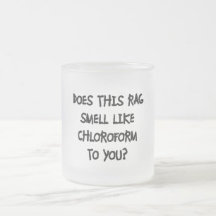 Caneca De Café Vidro Jateado Clorofórmio