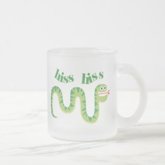 Caneca De Café Vidro Jateado Cobra do silvo do silvo