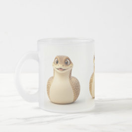 Caneca De Café Vidro Jateado Cobra Mug sorridente