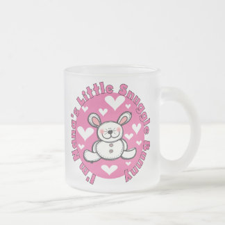 Caneca De Café Vidro Jateado Coelho do Snuggle de Nana pouco