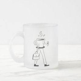 Caneca De Café Vidro Jateado Coffee in one hand, confidence in the other