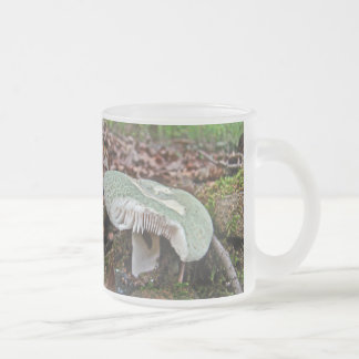 Caneca De Café Vidro Jateado Cogumelo Verde - Russula crusosa