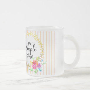 Caneca De Café Vidro Jateado Coisas Simples!