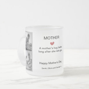 Caneca De Café Vidro Jateado Colagem Personalizada de Fotos em Preto e Branco