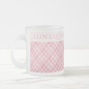 CANECA DE CAFÉ VIDRO JATEADO COLCHA DE VERIFICAÇÃO ROSA CANECA DE VIDRO CONGELA