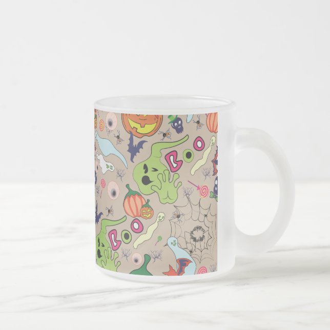 Caneca De Café Vidro Jateado Coleção Spooky Halloween (Direita)