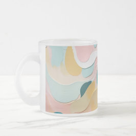 Caneca De Café Vidro Jateado Colores Arte 5-1-1