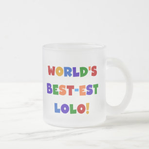 Caneca De Café Vidro Jateado Colores Brilhantes, melhores T-shirts Lolo e prese