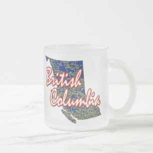 Caneca De Café Vidro Jateado Colúmbia Britânica