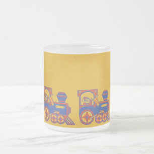 Caneca De Café Vidro Jateado Comboio de papais noeis
