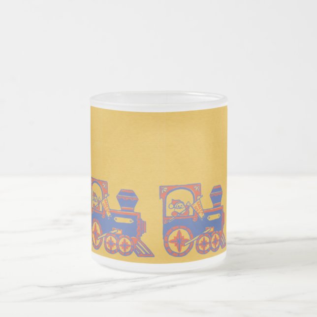 Caneca De Café Vidro Jateado Comboio de papais noeis (Centro)