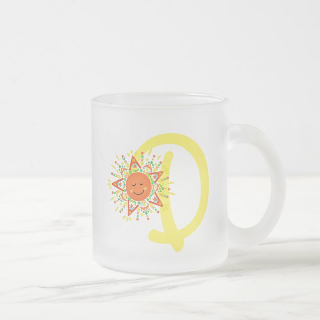 Caneca De Café Vidro Jateado Combustível feliz "D" (Direita)