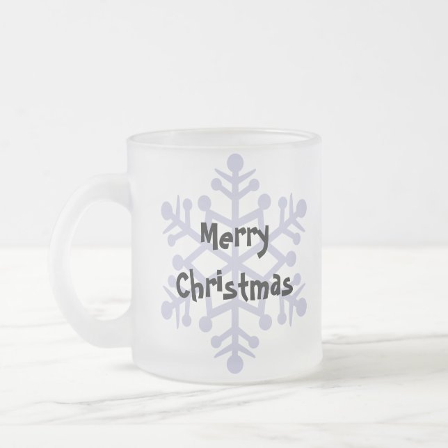 Caneca De Café Vidro Jateado Comida de comida do Natal (Esquerda)