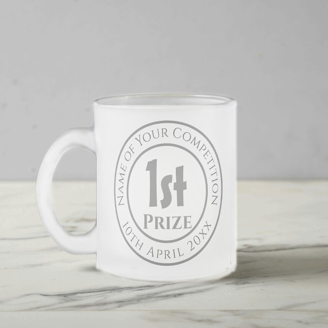 Caneca De Café Vidro Jateado Competição 1rua Prêmio Troféu Fosco Vidro B (Criador carregado)
